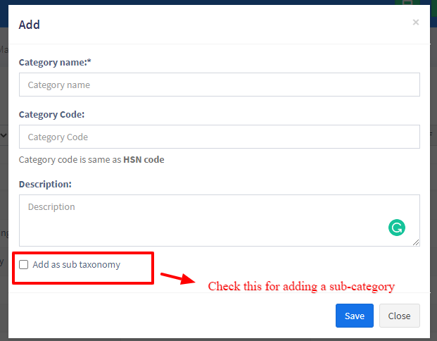 UNexa ERP Categories
